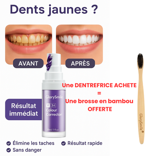 Dentifrice Violet Anti-Jaune –  Un sourire éclatant instantanément